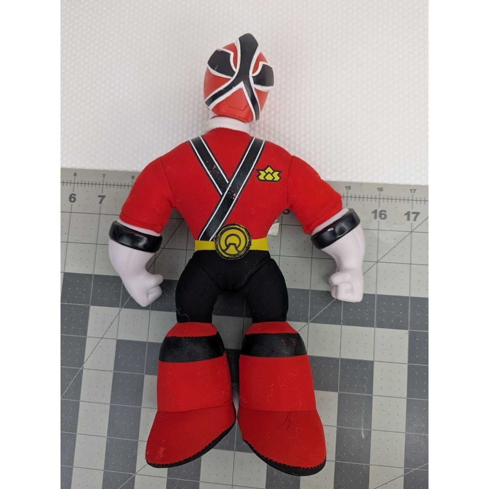 Red Power Ranger Plush Doll Vinyl Head 11 Inch 2011 Bridge Direct Stuffed Toy